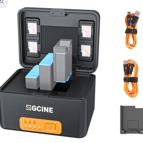 Sealed! ZGCINE PS-G10 GoPro Charging Case 10/9/8/7/6/5 Battery 3 Charging Slots - Picture 4 of 11